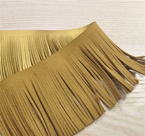 faux leather fringe trim|More.